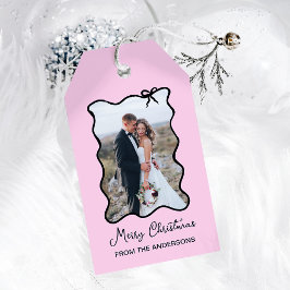 Etiquetas Para Regalos Navidades Bow | Marco fotográfico rosa negro y Rub