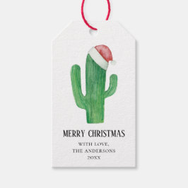 Etiquetas Para Regalos Navidades cactus. Año Nuevo. Cactus verdes y rojos
