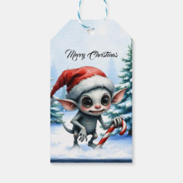 Etiquetas Para Regalos Navidades caprichosos elf con Candy Cane