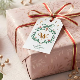 Etiquetas Para Regalos Navidades caprichosos Monograma Escudo de desnucra