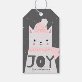 Etiquetas Para Regalos Navidades Cat JOY Personalizado