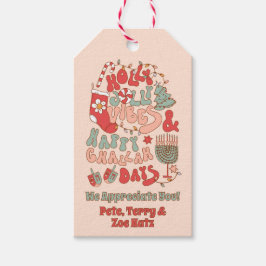 Etiquetas Para Regalos Navidades Chanukah hanukkah Groovy Vibes