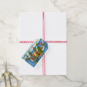 ETIQUETAS PARA REGALOS NAVIDADES CHINCOTEAGUE PONÍAS, CINTURÓN Y JUGUETES