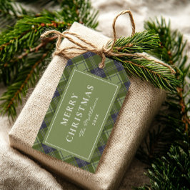 Etiquetas Para Regalos Navidades clásicos de plástico verde