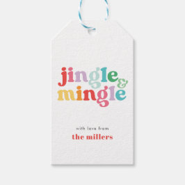 Etiquetas Para Regalos Navidades coloridos de jingle y mingle