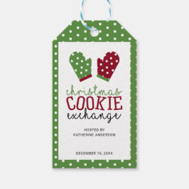 Etiquetas Para Regalos Navidades Cookie Exchange Fiesta Green Polka Dots