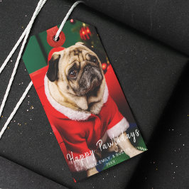 Etiquetas Para Regalos Navidades cortos Mascota de perro pimienta a amant