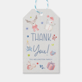 Etiquetas Para Regalos Navidades Cuidados Guión de Agua Holiday Gracias