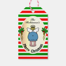 Navidades Cute Chubby Angel Red and Green Frame