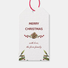 Etiquetas Para Regalos Navidades de acuarela Cherry Holiday