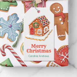 Etiquetas Para Regalos Navidades de acuarela Galletas de la casa de Ginge