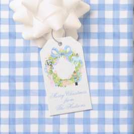 Etiquetas Para Regalos Navidades de acuarela Wreath de nutcracker