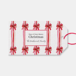 Etiquetas Para Regalos Navidades de arcos rojos rosados