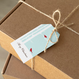 Etiquetas Para Regalos Navidades de Aves de Invierno Dulces