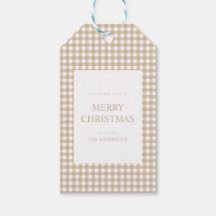 Navidades de Beige Gingham