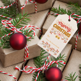 Etiquetas Para Regalos Navidades de Berries y Bells