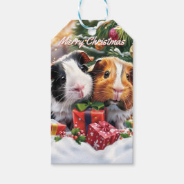 Etiquetas Para Regalos Navidades de cerdos de Guinea