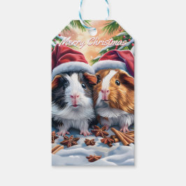 Etiquetas Para Regalos Navidades de cerdos de Santa Guinea