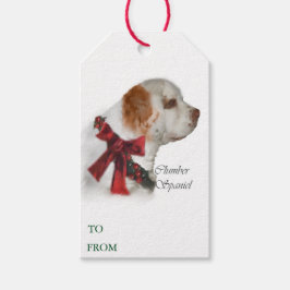 Etiquetas Para Regalos Navidades de Clumber Spaniel