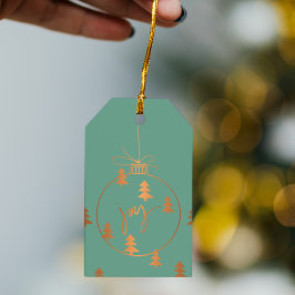 Etiquetas Para Regalos Navidades de cobre de oro decoran y los árboles en