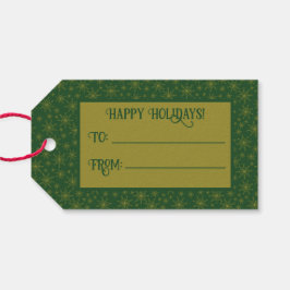 Etiquetas Para Regalos Navidades de copo de nieve de oro