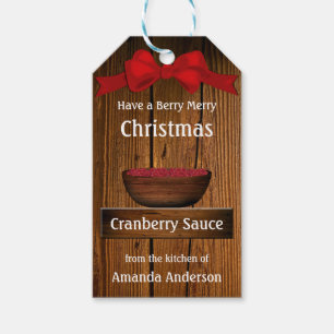 Etiquetas Para Regalos Navidades de Cranberry Rustic Wood
