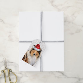 Etiquetas Para Regalos Navidades de Cute Rough Collie Dog