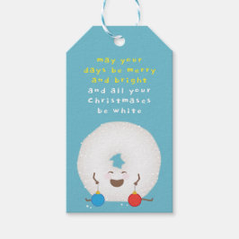 Etiquetas Para Regalos Navidades de donut de azúcar en polvo