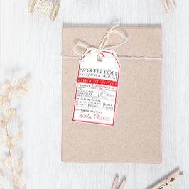 Etiquetas Para Regalos Navidades de entrega del Polo Norte Santa Claus