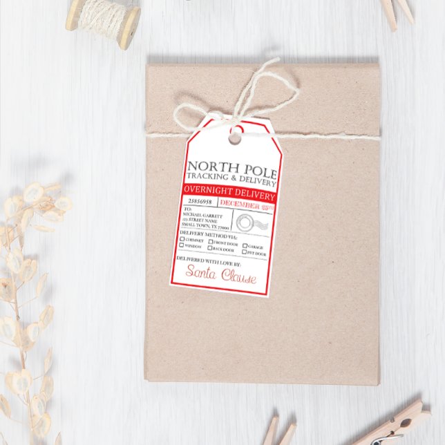 Etiquetas Para Regalos Navidades de entrega del Polo Norte Santa Claus (Subido por el creador)