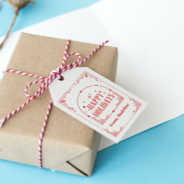 Etiquetas Para Regalos navidades de fiesta tardía moderna