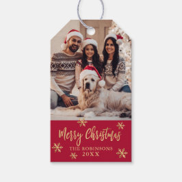 Etiquetas Para Regalos Navidades de fotografía familiares de copos de nie