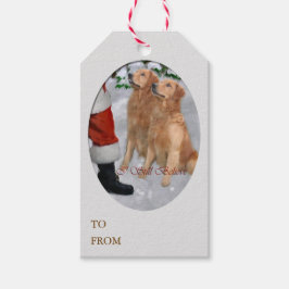 Etiquetas Para Regalos Navidades de Golden Retriever