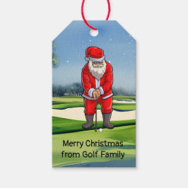 Etiquetas Para Regalos Navidades de golf de Santa Claus