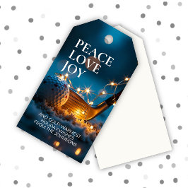 Etiquetas Para Regalos Navidades de golf nocturno tranquilos y con nieve