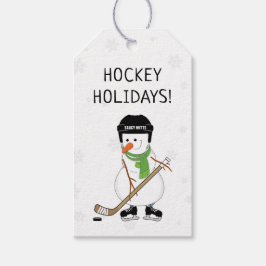 Etiquetas Para Regalos Navidades de hockey Snowman Snowflakes