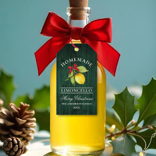 Etiquetas Para Regalos Navidades de impresión de madera verde de Limoncel