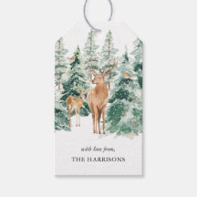 Navidades de invierno de Woodland Deer Rustic