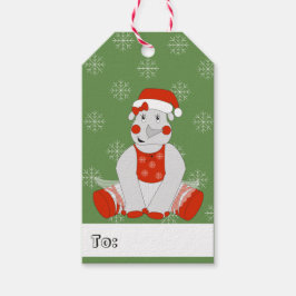Etiquetas Para Regalos navidades de la illusima Ballerina Rhino Snowflake