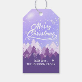Etiquetas Para Regalos Navidades de los bosques pacíficos de la nieve bla