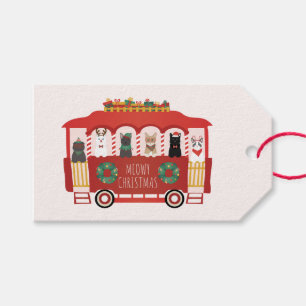 Etiquetas Para Regalos Navidades de los gatos Trolly Meowy