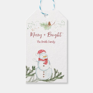 Etiquetas Para Regalos Navidades de Merry Snowman
