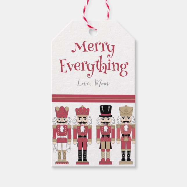 Etiquetas Para Regalos Navidades de Nutcracker (Anverso)