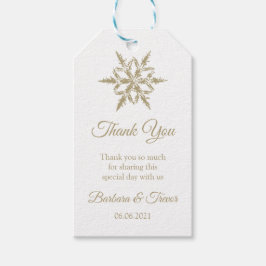 Etiquetas Para Regalos Navidades de oro copos de nieve Boda de Invierno G