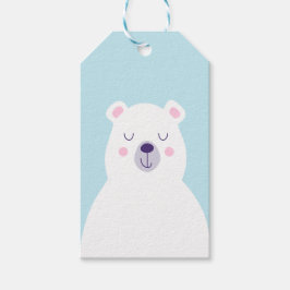 Etiquetas Para Regalos Navidades de oso polar blanco lindo