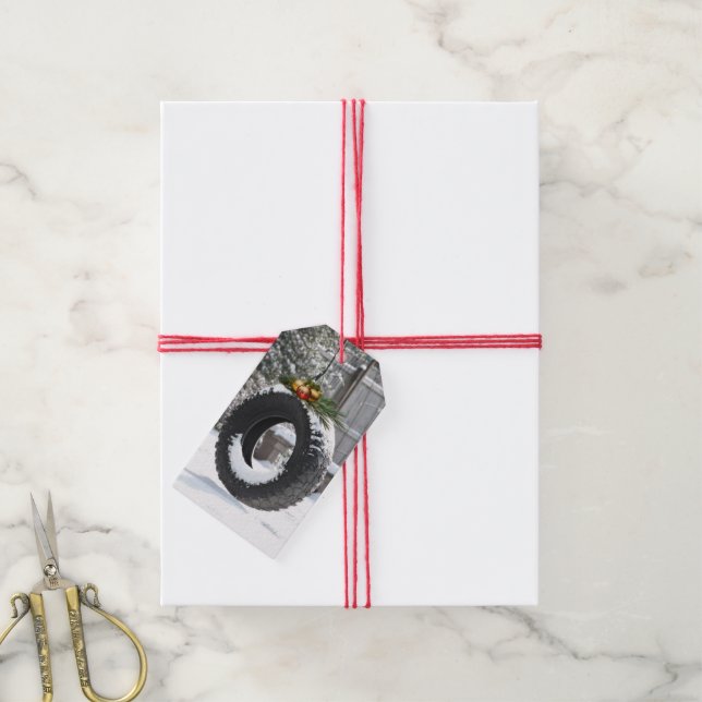 Etiquetas Para Regalos Navidades de país (Con cuerda)
