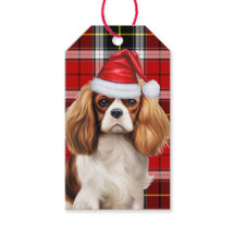 Navidades de perino King Charles de Holiday Plaid 