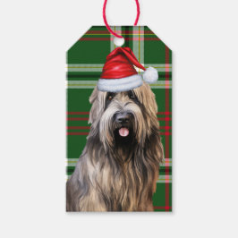 Etiquetas Para Regalos Navidades de perro de Briard Shepherd en vacacione