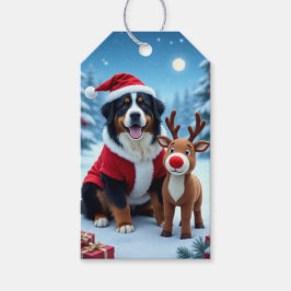 Etiquetas Para Regalos Navidades de Perro de Montaña de Bernese