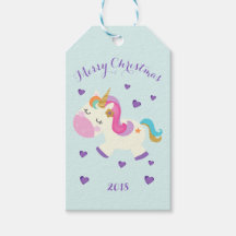 Navidades de Rainbow Unicorn Purpurina Aqua